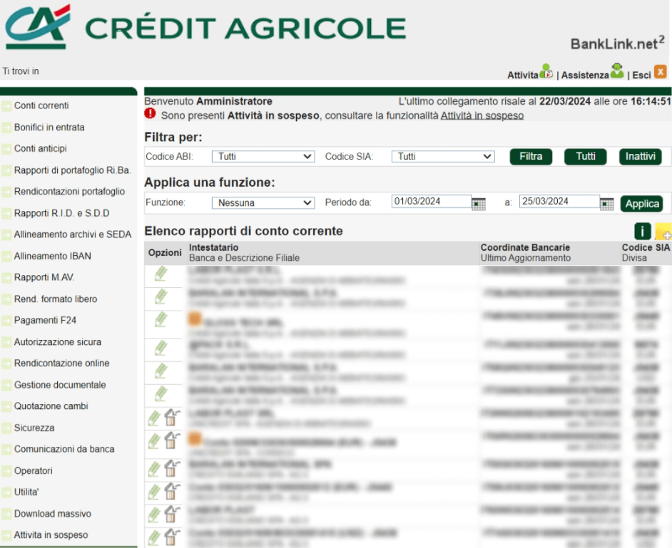 Second corporate legacy platform with navigation and modules separate from the new system