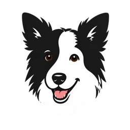 Logo di Popi’s Adventures: il border collie Gea
