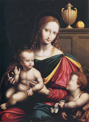 Madonna col Bambino e San Giovannino, di Giovan Pietro Rizzoli detto Giampietrino